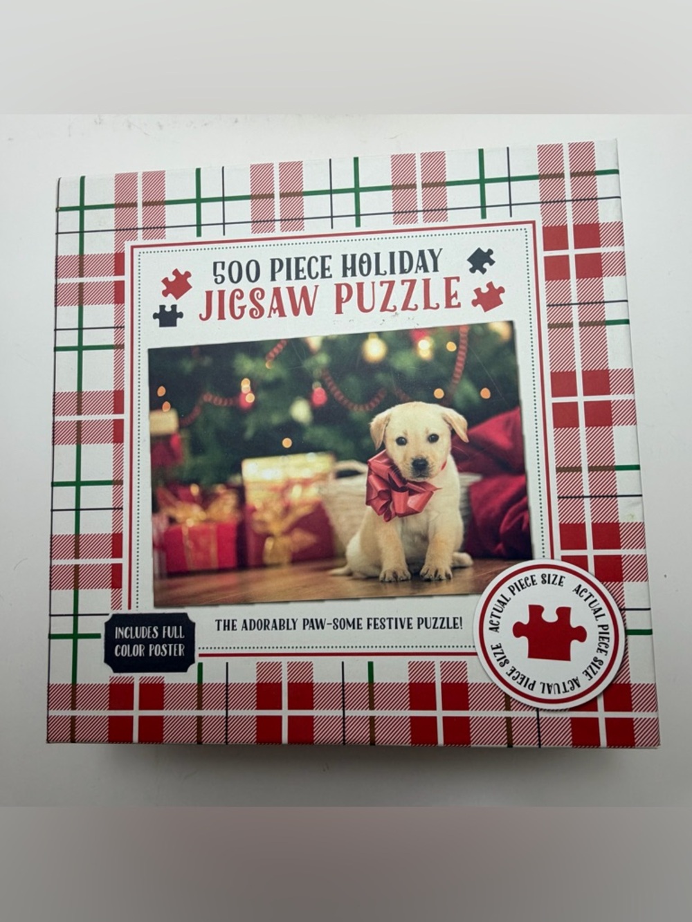 Wondershop Red, Green, White Holiday Puppy Jigsaw Puzzle
